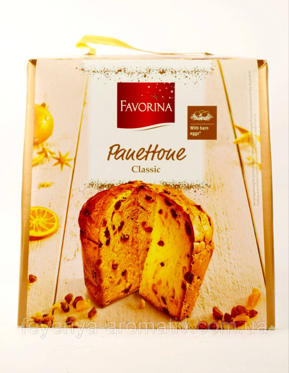 Рождественский пирог с изюмом и цукатами панеттоне Favorina Panettone Classico, 1кг (Италия) - фото 1 - id-p610507085