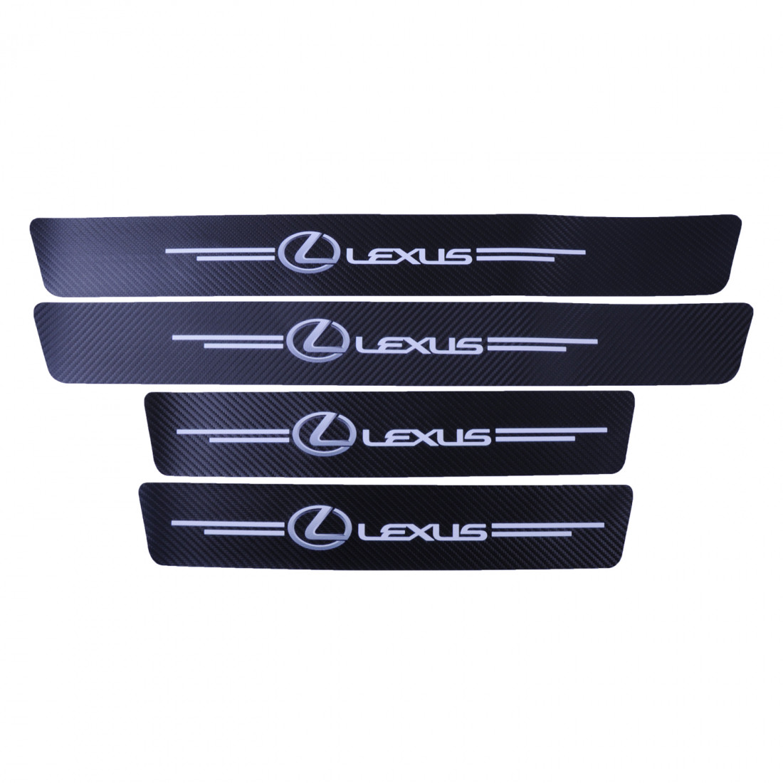 Захисна плівка для порог із логотипом Lexus (комплект 4 шт.) Карбон, фото 1