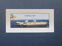Блок марка Гибралтар Великобритания 2018 транспорт корабль авианосец Королева Елизавета MNH