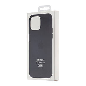 Чохол Silicone Case with MagSafe & SplashScreen iPhone 15 Black, фото 3