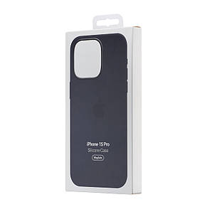 Чохол Silicone Case with MagSafe & SplashScreen iPhone 15 Pro Black, фото 3