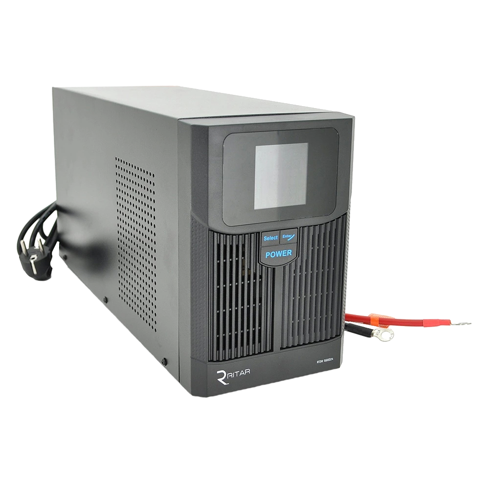 ДБЖ з правильною синусоїдою під зовнішній АКБ RITAR RTSW-1500 LCD 1500VA 24В, фото 1