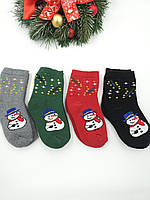 Детские махровые носки Kids Bella, ароматизированные с новогодним принтом, микс цветов. 12 пар/уп.