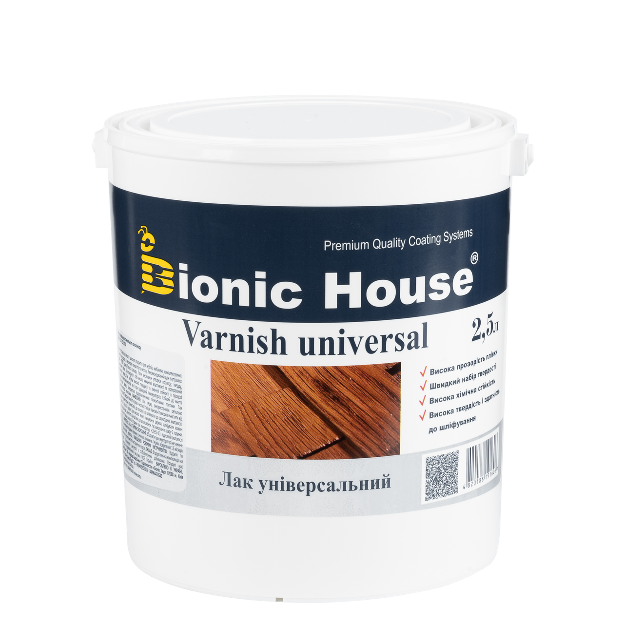 Універсальний лак для дерева Bionic House всі кольори 0.8л, фото 1