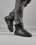 Зимові чоловічі кросівки Adidas Drop Step High з хутром зима теплі високі чорні. Живе фото, фото 8