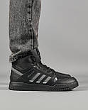 Зимові чоловічі кросівки Adidas Drop Step High з хутром зима теплі високі чорні. Живе фото, фото 10