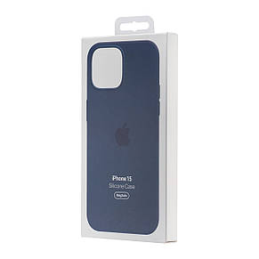 Чохол Silicone Case with MagSafe & SplashScreen iPhone 15 Storm Blue, фото 3