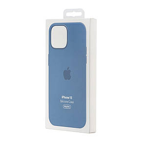 Чохол Silicone Case with MagSafe & SplashScreen iPhone 15 Winter Blue, фото 3