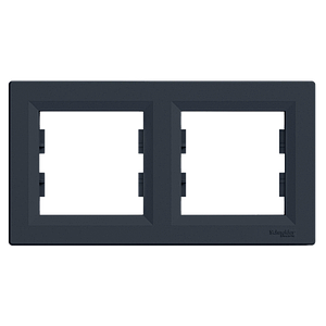 Рамка 2 поста антрацит горизонтальна Schneider Electric EPH5800271 Asfora
