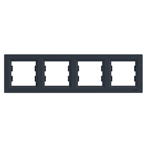 Рамка 4 пости антрацит горизонтальна Schneider Electric EPH5800471 Asfora
