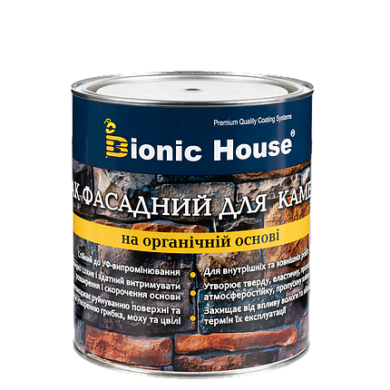 Лак для каменю Bionic House мокрий ефект 2.8л, фото 1