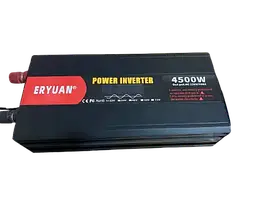 Інвертор для автомобільних акумуляторів 12 V 220 V 4500 W Перетворювач напруги чистий синус LCD