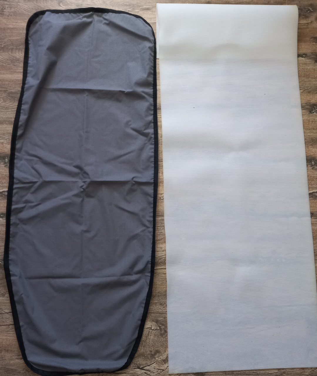 Чохол на прасувальну дошку (130×50) сірий PREMIUM 100% бавовна