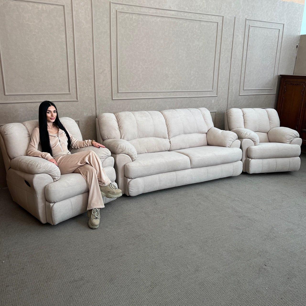 Новий мякий комплект Реклайнер, фото 1