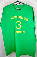 Мужская футболка c принтом Фамилия и цыфра - доступна в размере XL, Распродажа со склада- размер XL