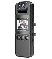 Нагрудная камера WH82 1080 FHD видеорегистратор с поворотным объективом