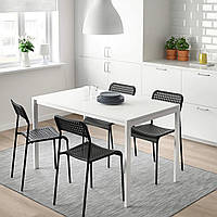Стол и 4 стула MELLTORP ADDE IKEA 791.614.86