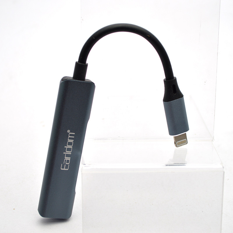 USB Lightning хаб (концентратор) Earldom ET-HUB011 Multi HUB Grey, фото 2