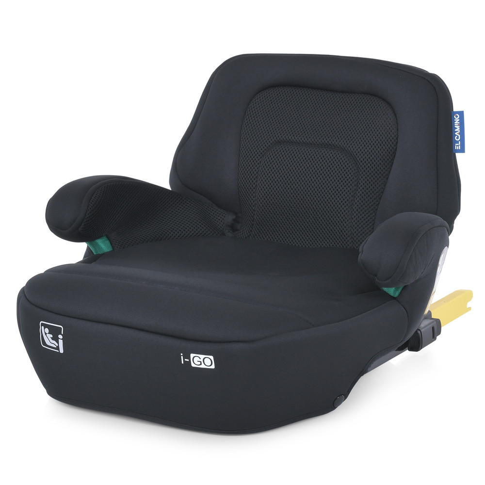 Автокрісло бустер дитячий зі спинкою El Camino ME 1112 i-GO Black ISOFIX група 3 вага дитини 22-36 кг