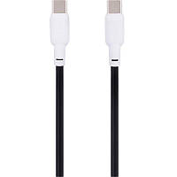 Кабель USB Gelius Full Silicon GP-UCN001CC Type-C to Type-C (1.2м) (60W) Black/White