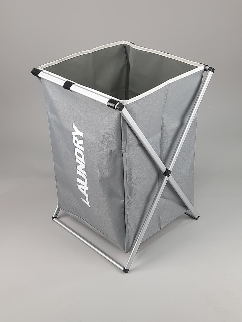 Кошик Laundry сірого кольору для зберігання одягу, іграшок, білизни тощо, фото 1