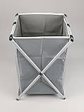 Кошик Laundry сірого кольору для зберігання одягу, іграшок, білизни тощо, фото 5