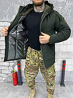Куртка зимняя мужская хаки оксфорд, тактическая армейская куртка олива, куртка зимняя военная зсу da348 L
