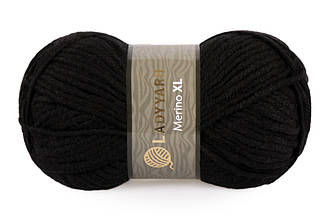 Lady Yarn Merino XL, Чорний No24