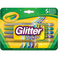 Фломастеры Crayola Набор с блестками 5 шт (256354.012) - Вища Якість та Гарантія!