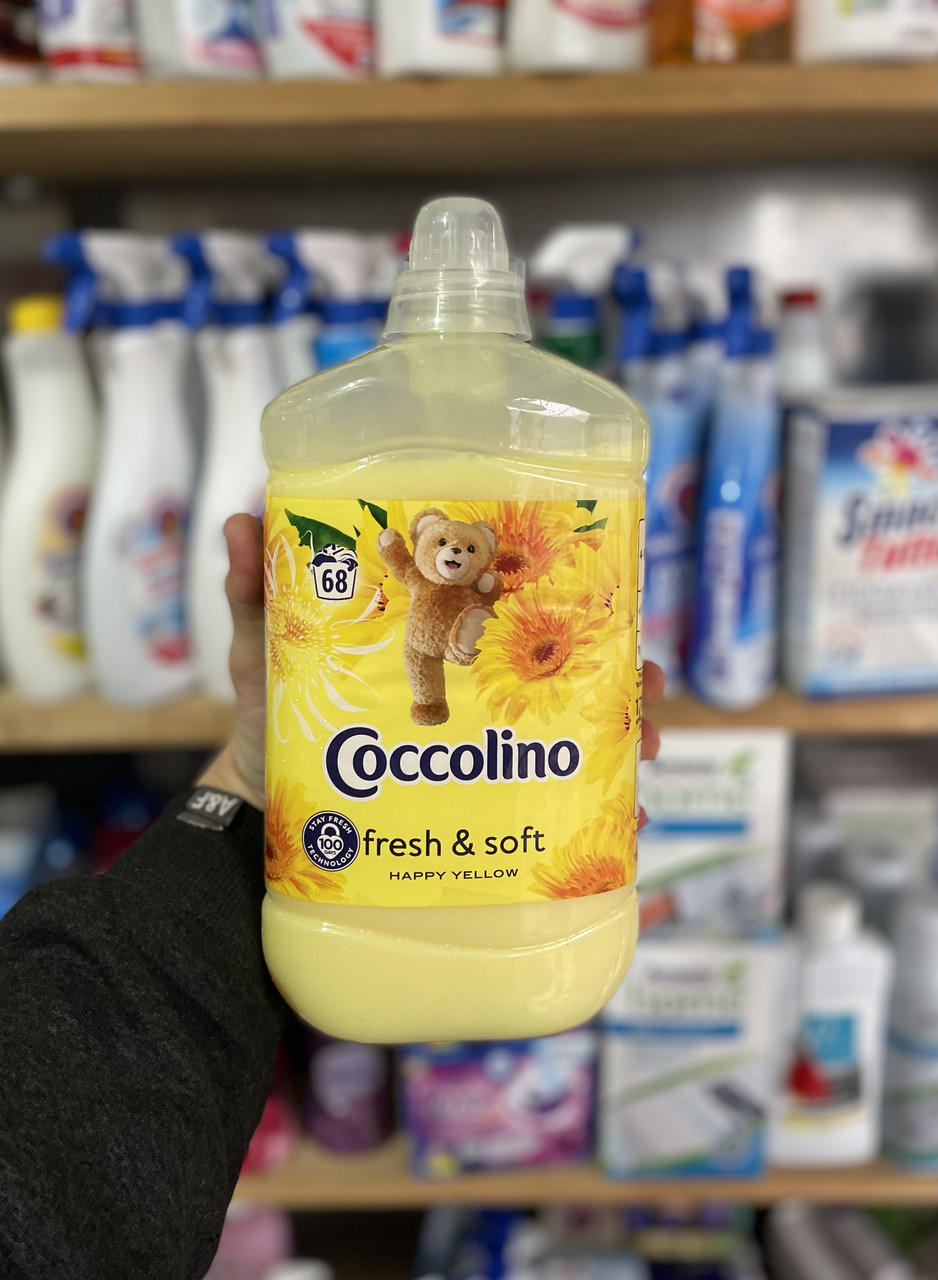 Ополіскувач для білизни Coccolino Happy Yellow 1.7 л 68 прання, фото 1