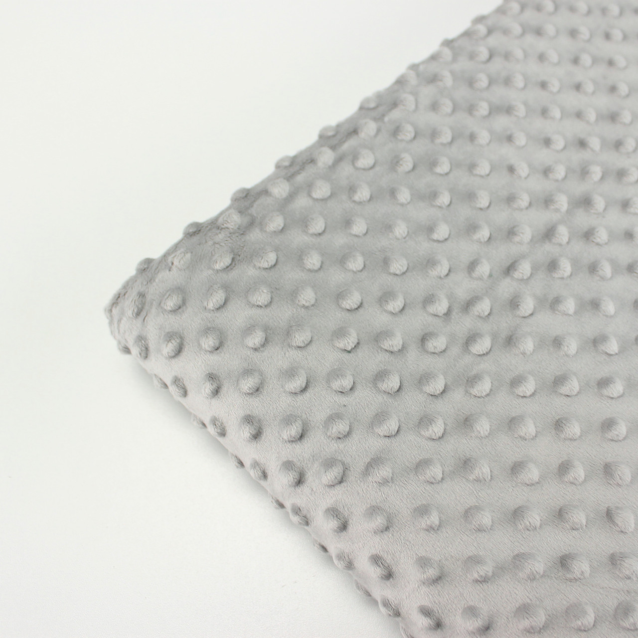 Лоскуток. Плюш Minky світло-сірого кольору 350 г/м2, 46*160  см, фото 1