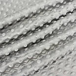 Лоскуток. Плюш Minky світло-сірого кольору 350 г/м2, 46*160  см, фото 5