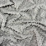 Лоскуток. Плюш Minky світло-сірого кольору 350 г/м2, 46*160  см, фото 2