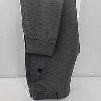 Женские спортивные трикотажные брюки Soccer серый меланж внизу манжет