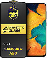 Защитное стекло 6D Anti-Static Samsung Galaxy A50 A505 Glass Shield (Самсунг Галакси А50)