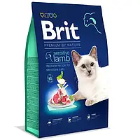 Сухой корм для котов с чувствительным пищеварением Brit Premium by Nature Cat Sensitive 1,5 кг (ягненок)
