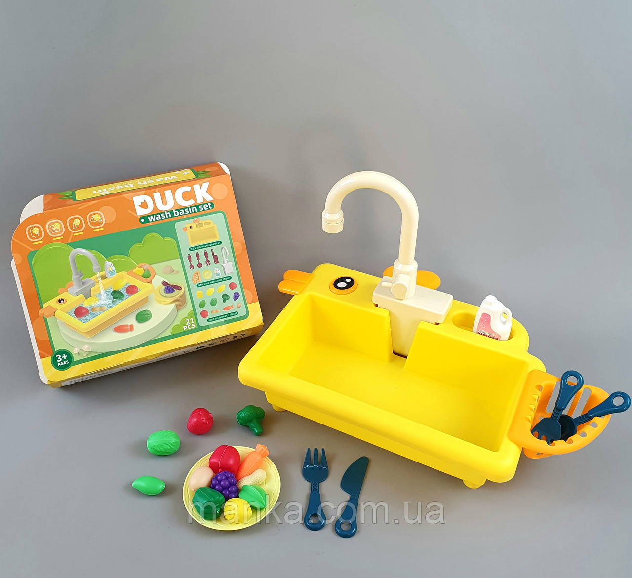 Мийка Дитяча іграшкова кухня з водою Кухня 547  звук, 21 елемент, в коробці, фото 1