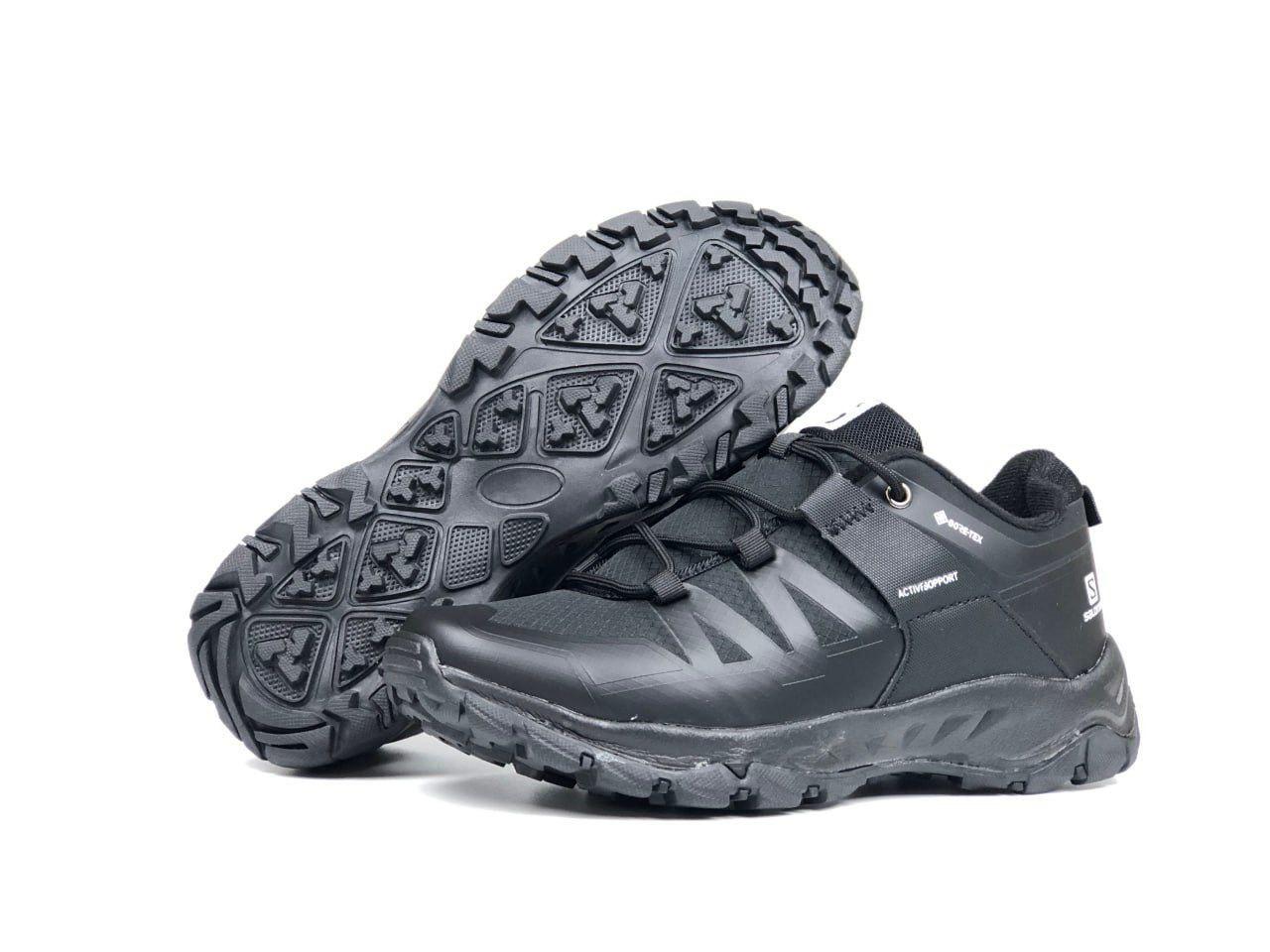Чоловічі зимові термо кросівки Salomon, чоловічі чорні термо кросівки, чоловіче термо взуття Соломон