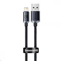 Кабель USB - Lightning Baseus Сrystal Shine Series 1.2m 2.4A черный (CAJY000001)