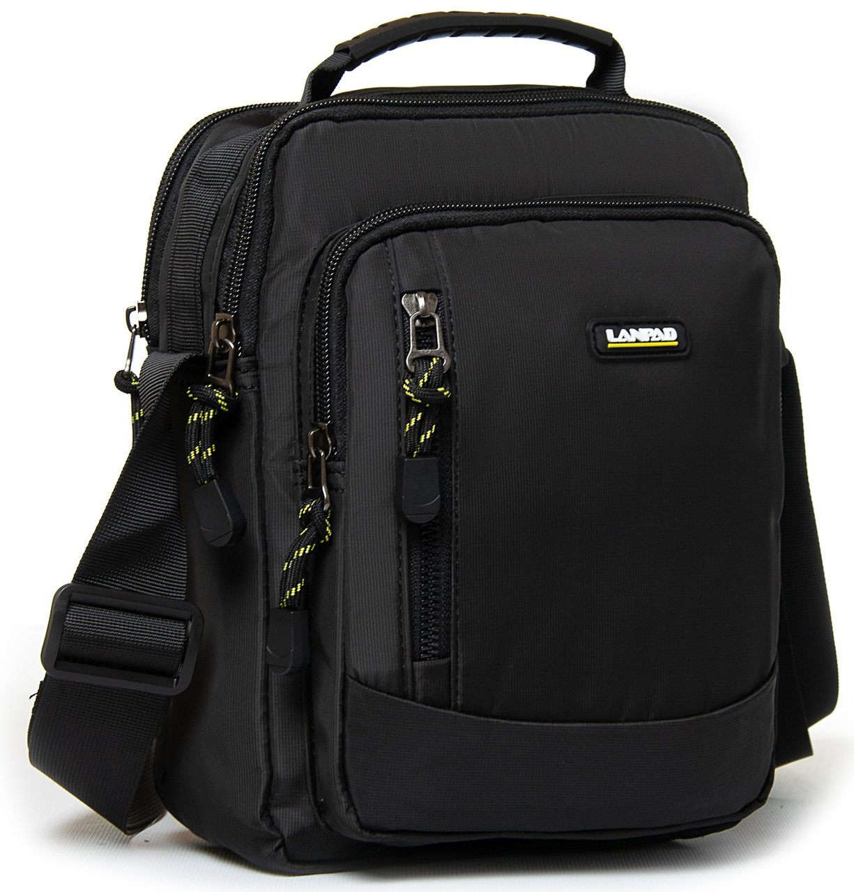 Чоловіча наплічна Сумка hotdeal, планшетка Lanpad чорна, фото 1