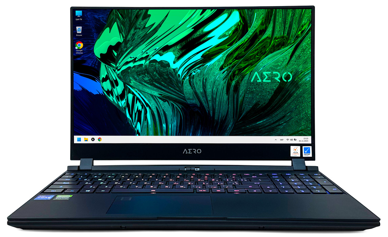 Ноутбук Gigabyte Aero 15 OLED YD: Core i7-11800H / RAM 32 ГБ / GeForce RTX 3080 / SSD 1 ТБ / 15.6" UHD, 4K