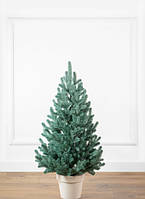 Новогодняя искусственная елка 0.7 метра віденська в горшке, елка искусственная натуральная голубая 70 см