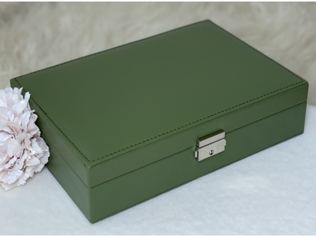 💛Елегантний органайзер для прикрас зі шкірозамінника, відмінної якості, стильний, різних кольорів, фото 1