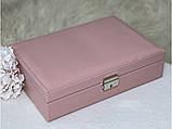 💛Елегантний органайзер для прикрас зі шкірозамінника, відмінної якості, стильний, різних кольорів, фото 2