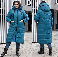 Пальто из плащевки зимнее большого размера №107 (3 цвета)