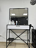 Стіл для візажу з ящиком без підсвітки 1000*350*1900 Kompred, фото 8