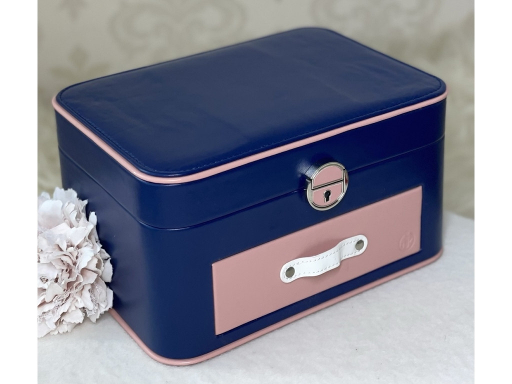 💜Стильна скринька зі шкірозамінника для прикрас на замочку, 3 види, фото 1