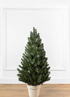 Новогодняя искусственная елка 0.9 метра лапландськая в горшке, елка искусственная натуральная зеленая 90 см