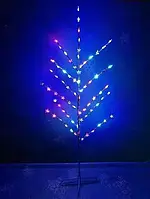 Гирлянда дерево светодиодное на стойке 1.5 м 72 лампы, звезды мульти