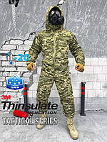 Зимний тактический костюм Zonda пиксель теплый военный костюм армейская зимняя форма бушлат и штаны рип-стоп